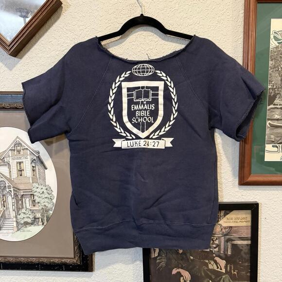 True Vintage 1950s/1960s RARE Emmaus Bible School Crewneck Sweatshirt Sz Medium